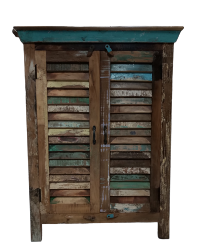 Κομότα colormix με δύο πορτάκια γρίλιες από ανακυκλωμένη ξυλεία